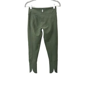 Free People FP Movement Womens Leggings S Olive Green Yoga Athleisure Tulip Hem